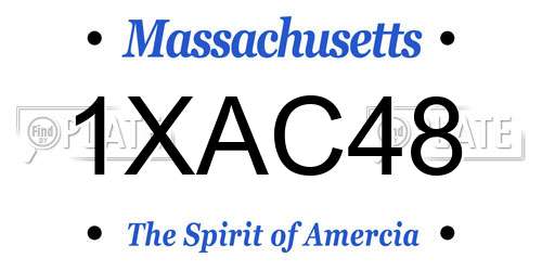1XAC48 Massachusetts License Plate