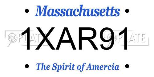 1XAR91 Massachusetts License Plate