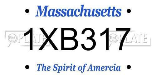 1XB317 Massachusetts License Plate