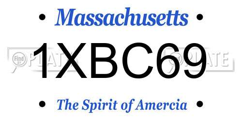 1XBC69 Massachusetts License Plate