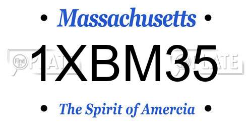 1XBM35 Massachusetts License Plate