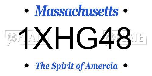 1XHG48 Massachusetts License Plate