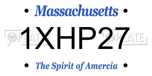 1XHP27 Massachusetts License Plate