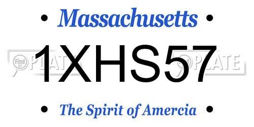 1XHS57 Massachusetts License Plate