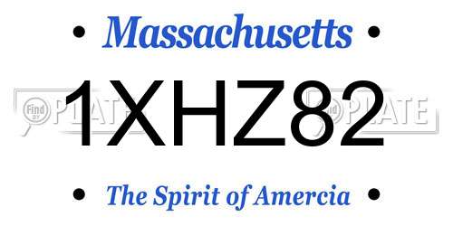 1XHZ82 Massachusetts License Plate