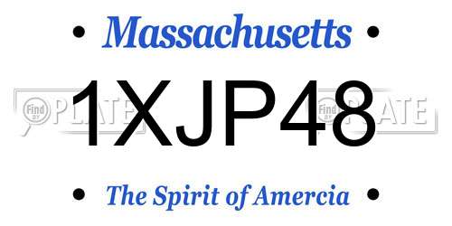 1XJP48 Massachusetts License Plate