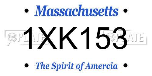 1XK153 Massachusetts License Plate