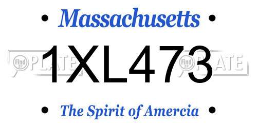1XL473 Massachusetts License Plate