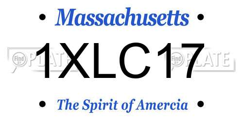 1XLC17 Massachusetts License Plate