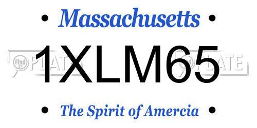 1XLM65 Massachusetts License Plate