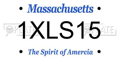 1XLS15 Massachusetts License Plate