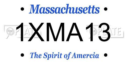 1XMA13 Massachusetts License Plate