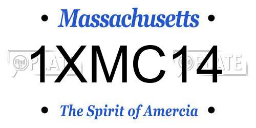 1XMC14 Massachusetts License Plate