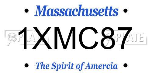 1XMC87 Massachusetts License Plate