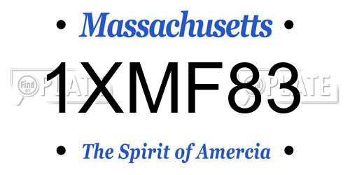 1XMF83 Massachusetts License Plate