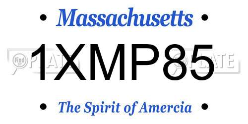 1XMP85 Massachusetts License Plate