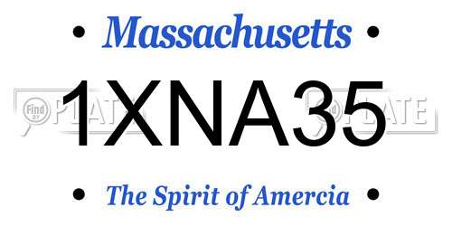 1XNA35 Massachusetts License Plate