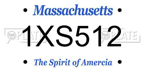 1XS512 Massachusetts License Plate