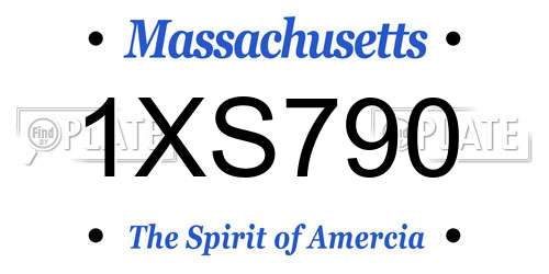 1XS790 Massachusetts License Plate