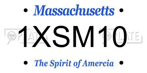 1XSM10 Massachusetts License Plate