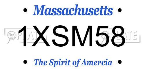 1XSM58 Massachusetts License Plate