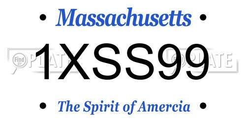 1XSS99 Massachusetts License Plate