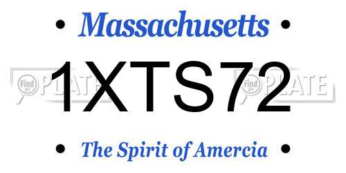 1XTS72 Massachusetts License Plate