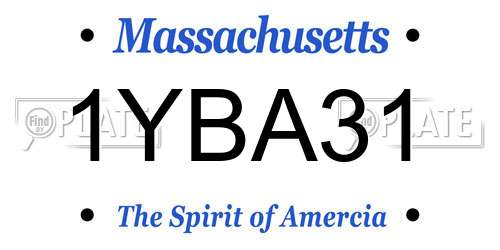 1YBA31 Massachusetts License Plate