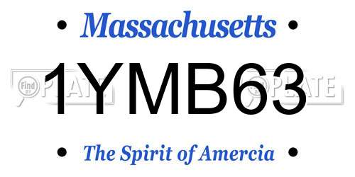 1YMB63 Massachusetts License Plate