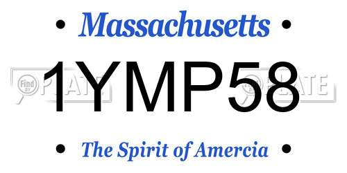 1YMP58 Massachusetts License Plate