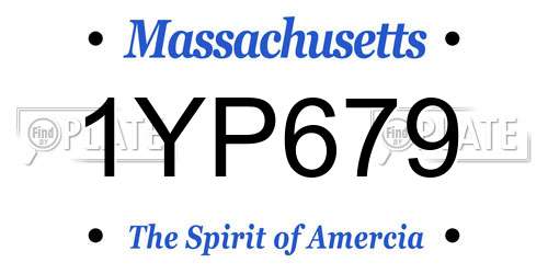 1YP679 Massachusetts License Plate
