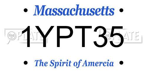 1YPT35 Massachusetts License Plate
