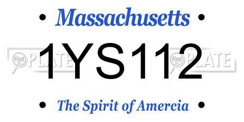 1YS112 Massachusetts License Plate