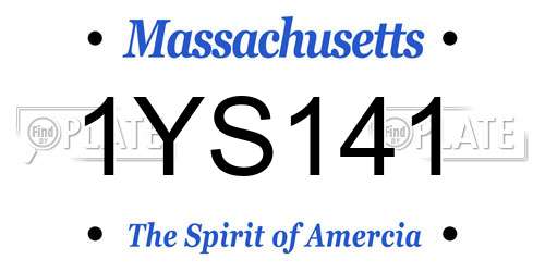 1YS141 Massachusetts License Plate