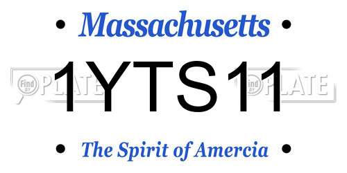 1YTS11 Massachusetts License Plate