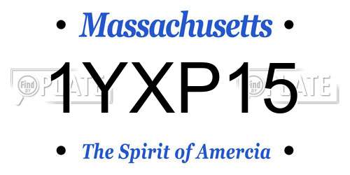 1YXP15 Massachusetts License Plate