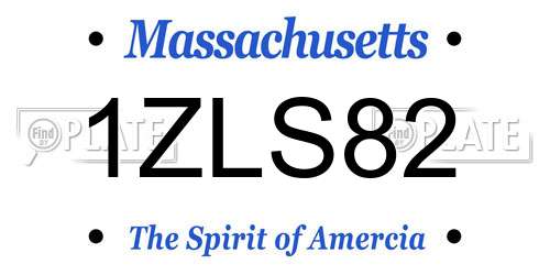 1ZLS82 Massachusetts License Plate