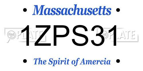 1ZPS31 Massachusetts License Plate