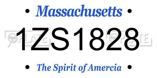 1ZS1828 Massachusetts License Plate