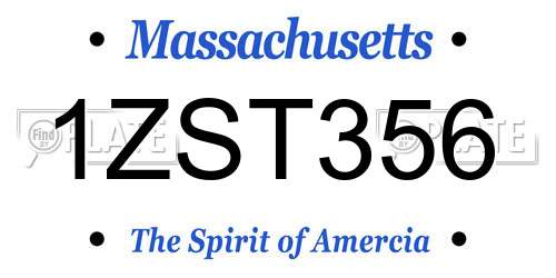 1ZST356 Massachusetts License Plate