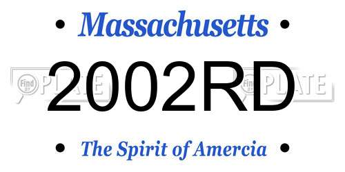 2002RD Massachusetts License Plate