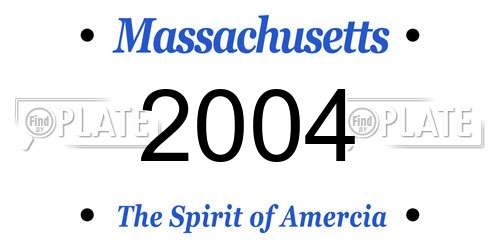 2004 Massachusetts License Plate