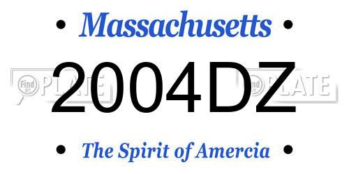 2004DZ Massachusetts License Plate