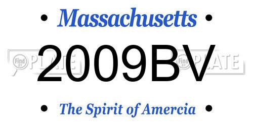 2009BV Massachusetts License Plate