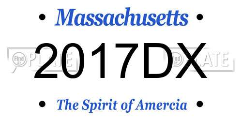 2017DX Massachusetts License Plate