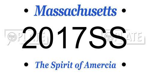 2017SS Massachusetts License Plate