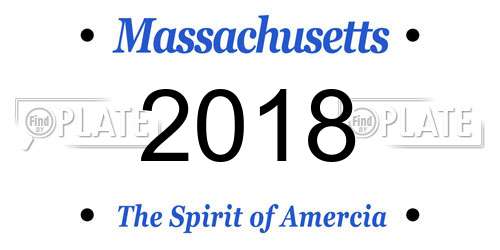 2018 Massachusetts License Plate