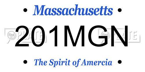 201MGN Massachusetts License Plate