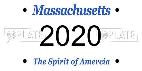 2020 Massachusetts License Plate