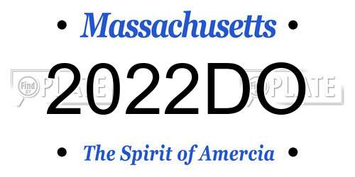 2022DO Massachusetts License Plate